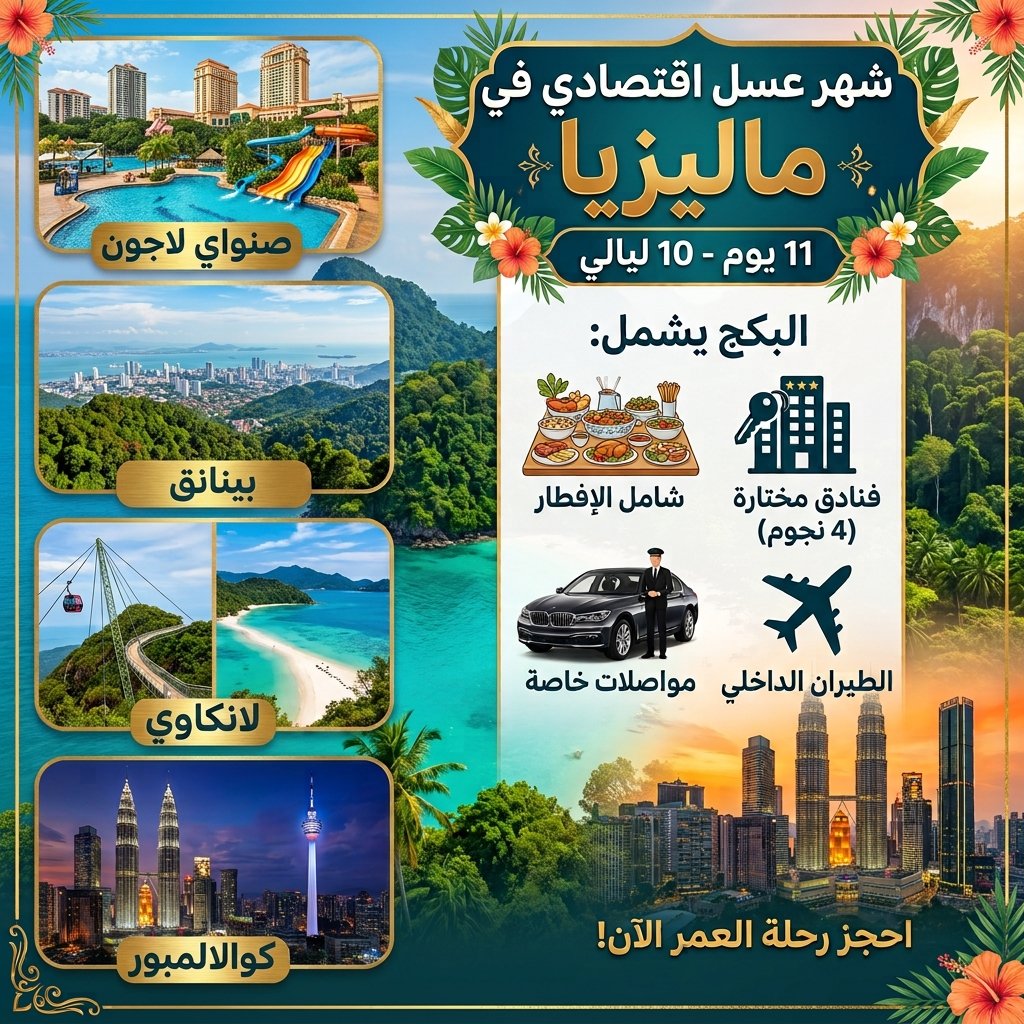 شهر عسل اقتصادي في ماليزيا 11 يوم - 10 ليالي